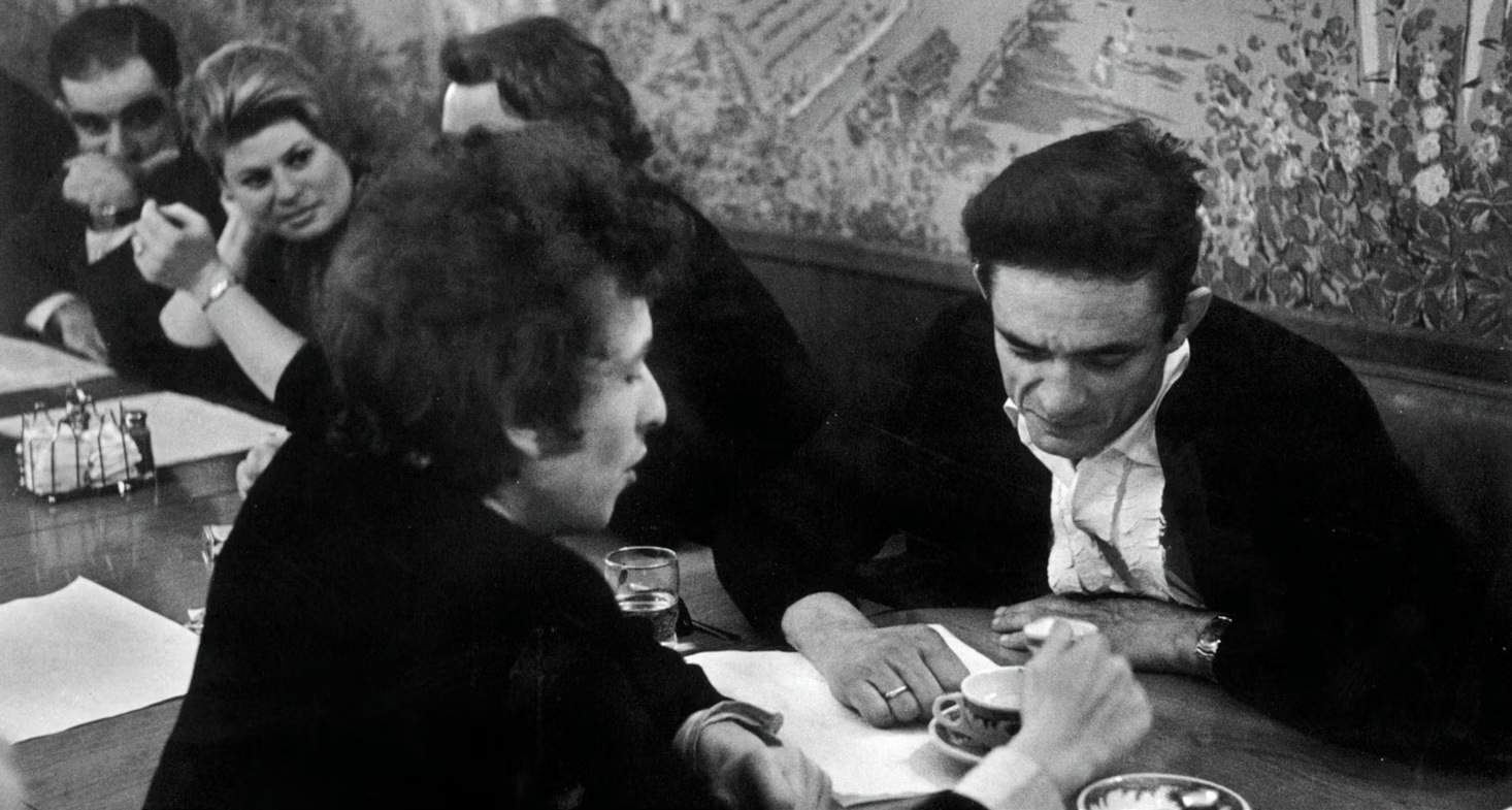 Johnny Cash and Bob Dylan
