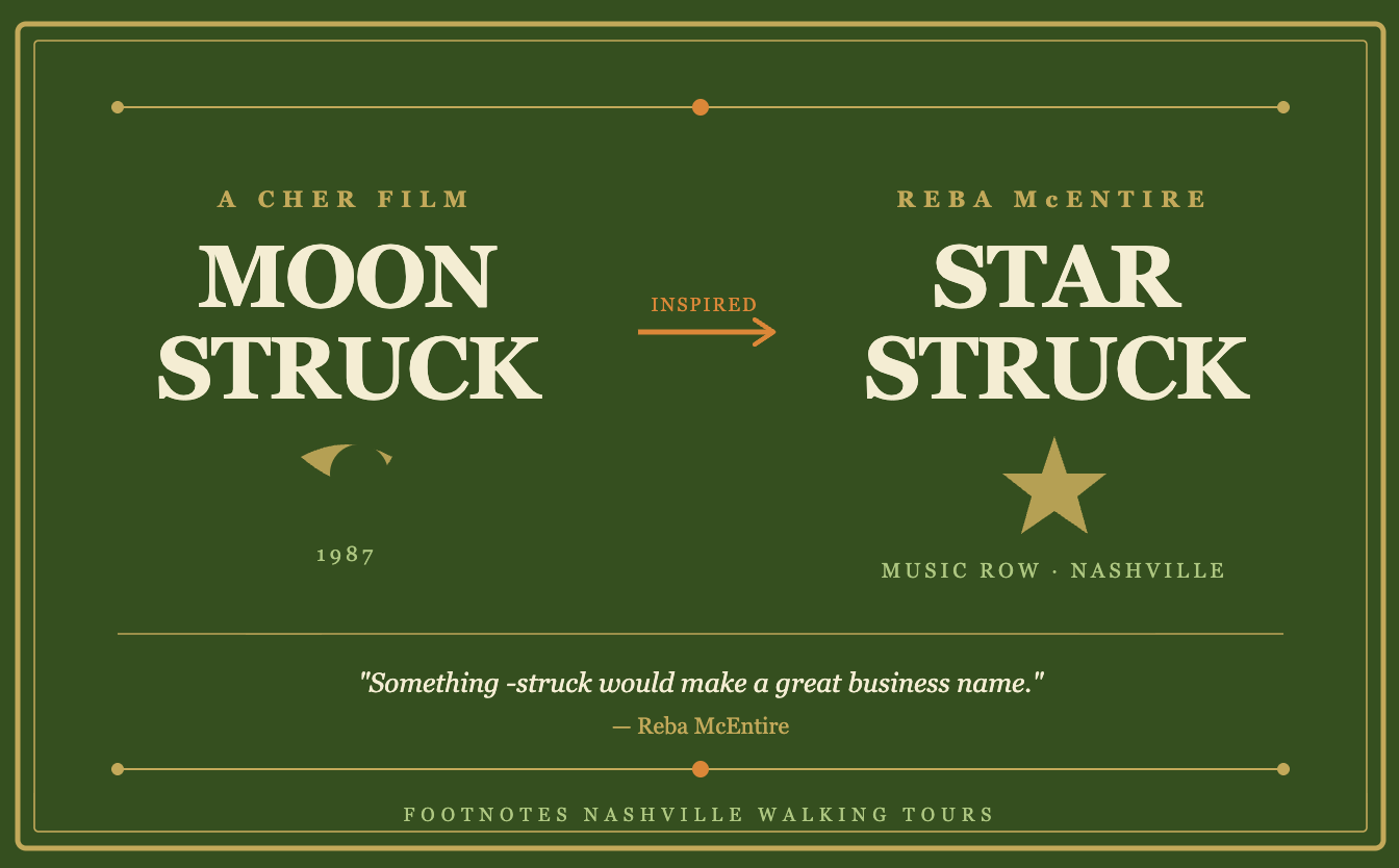 Moonstruck inspired Starstruck — how a Cher film named Reba McEntire's company